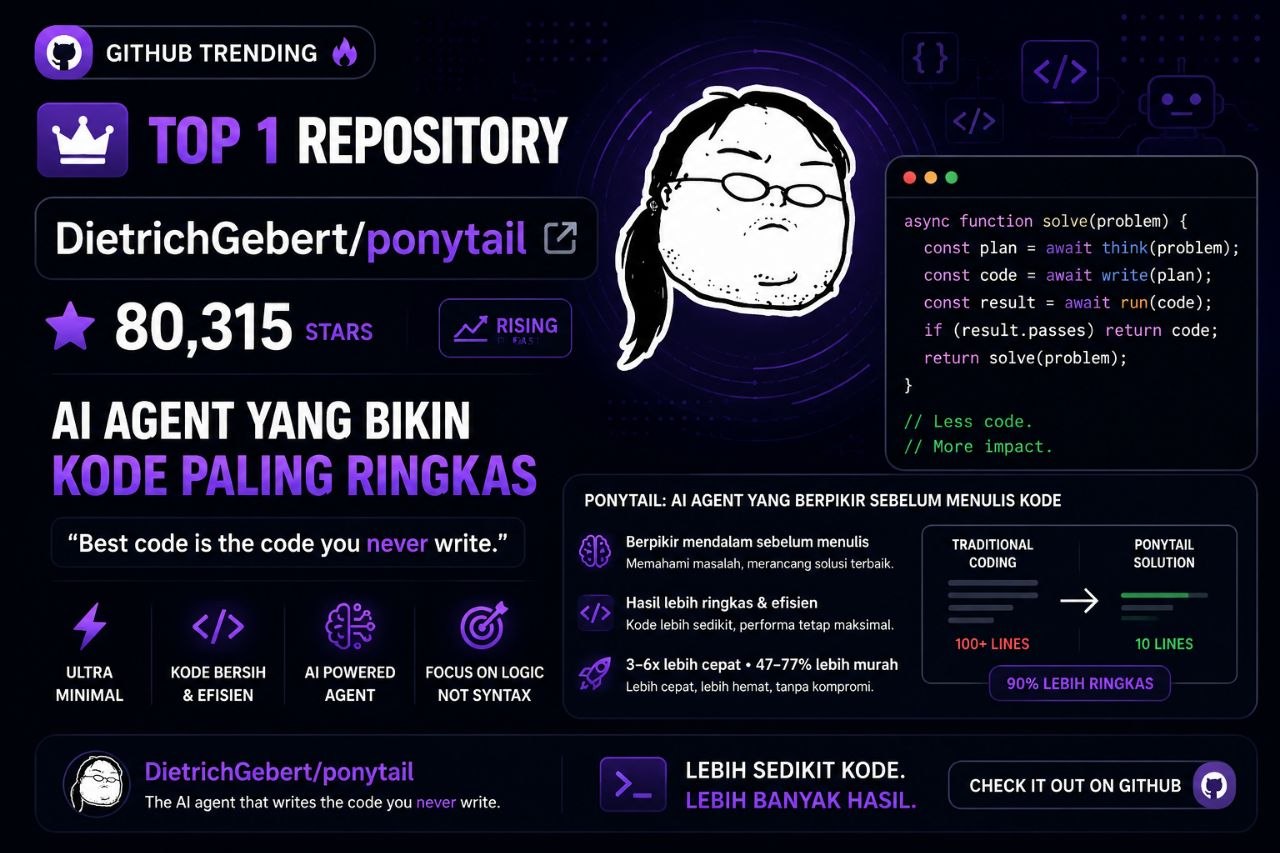 Ponytail: AI Agent yang Bikin 'Lazy Coding' Jadi Standar Baru